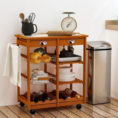 See more information about the Homcom Rolling Kitchen Cart