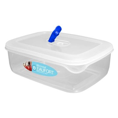 See more information about the Plastic Food Container Rectangle 1.3 Litres - Clear by Beaufort