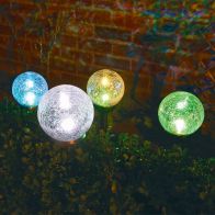See more information about the Bright Garden Solar Dual Function Crackle Ball Light - White