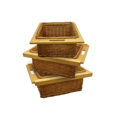See more information about the Wicker Kitchen Baskets 3 Drawers 30cm - Brown Set Of Three 50cm Wicker Kitchen by Raven