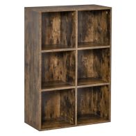 See more information about the Homcom Cubic Cabinet Bookcase Shelves Storage Display For Study Living Room Home Office Rustic Brown