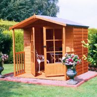 See more information about the Shire Alnwick 6' 8" x 7' 4" Apex Summerhouse - Premium Dip Treated Shiplap