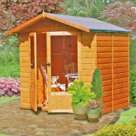 See more information about the Shire Avance 6' 8" x 6' 3" Apex Summerhouse - Premium Dip Treated Shiplap
