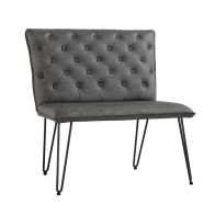 See more information about the Urban Chesterfield Compact Bench Metal & Faux Leather Grey