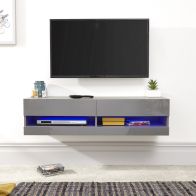See more information about the Galicia TV Unit Light Grey 2 Shelves
