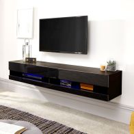 See more information about the Galicia TV Unit Black 2 Shelves 2 Doors