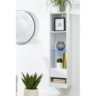 See more information about the Galicia Tall Shelving Unit White 1 Door 4 Shelves