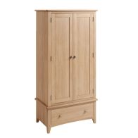 See more information about the Oxford Oak Tall Wardrobe Natural 2 Doors 1 Drawer