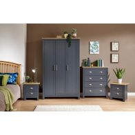 See more information about the Lancaster 4 Piece Bedroom Furniture Set Blue
