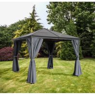 See more information about the Lugano Garden Gazebo by Royalcraft with a 3 x 3M Grey Canopy