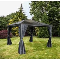 See more information about the Lugano Garden Gazebo by Royalcraft with a 3 x 6M Grey Canopy
