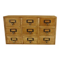 See more information about the Wood Organiser 9 Drawers 36cm - Natural