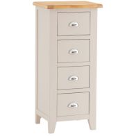 See more information about the Aurora Mist Chest of Drawers Oak Light Grey 4 Drawers