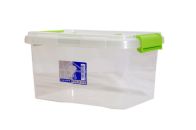 See more information about the Plastic Storage Box 3.5 Litres - Clear & Green by TML
