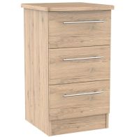 See more information about the Colby Slim Bedside Table Natural 3 Drawers
