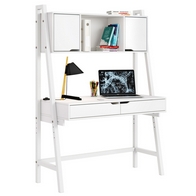 See more information about the Kudl Desk Wood White 1 Shelf 2 Drawers - 180cm by Kidsaw