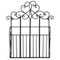 See more information about the Black Scroll Wall Hanging Single Section Magazine Rack